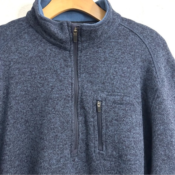 Woolrich men’s 1/4 zip fleece pullover blue sweater warm winter EUC size XXL - Picture 4 of 11